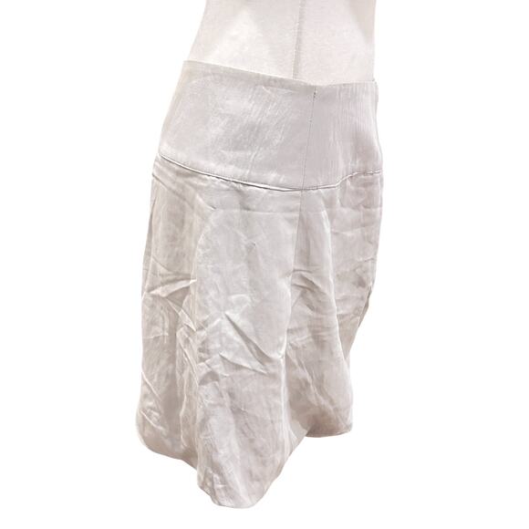 Sarah Pacini Gray Linen Blend Ballon Asymetrical Knee Length Skirt Womens Size 2 - Picture 2 of 4